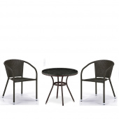 Комплект плетеной мебели T282ANT/Y137C-W53 Brown (2+1)